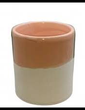 Κεραμικό Δοχείο 300ml Λευκό/PINK