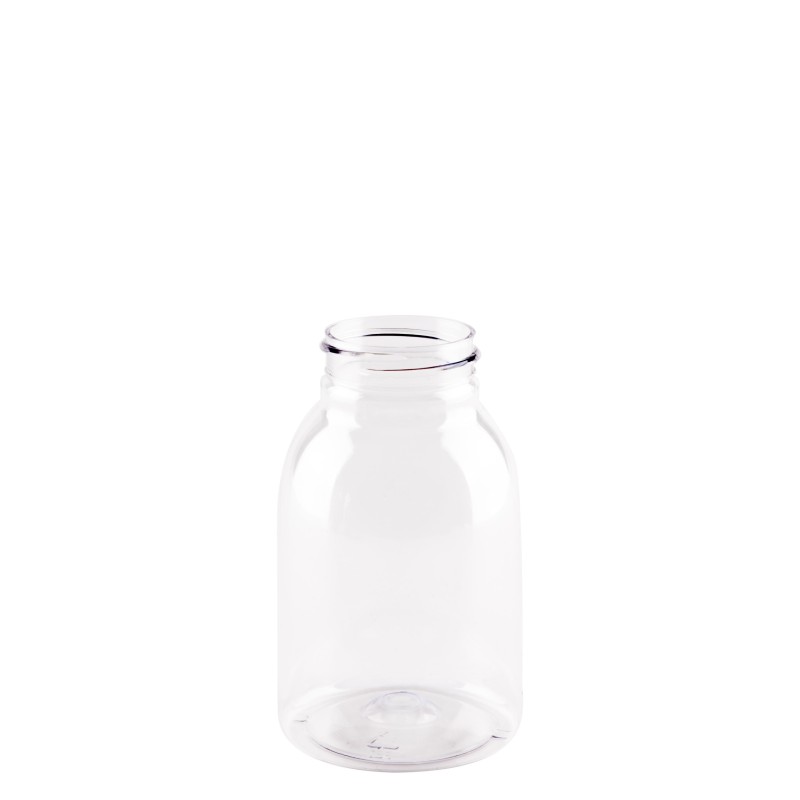 Φιάλη πλαστική pet διάφανη Neville Round 250ml με πώμα αλουμινίου complete