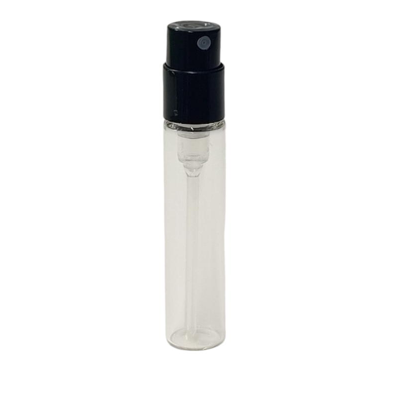 Φιάλη γυάλινη διάφανη SOFIX 2ml με κουμπωτό spray μαύρο complete